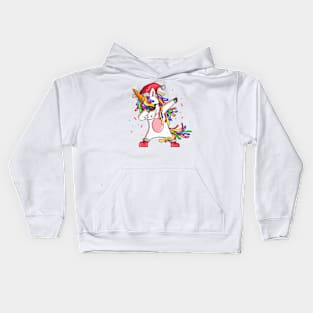 Christmas Dabbing Unicorn Kids Hoodie